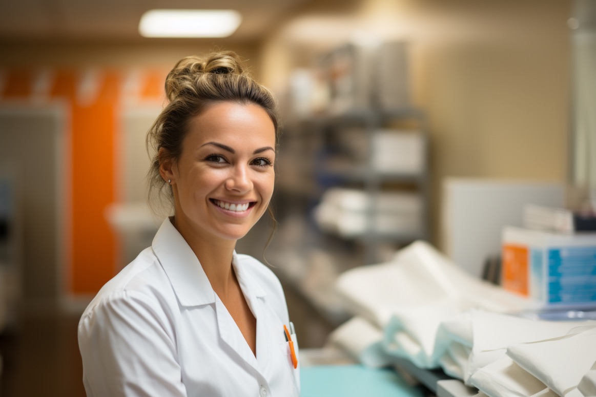 Women smiling